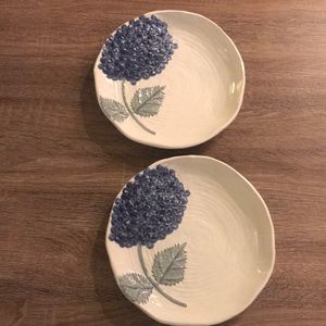 Two Hydrangea plates